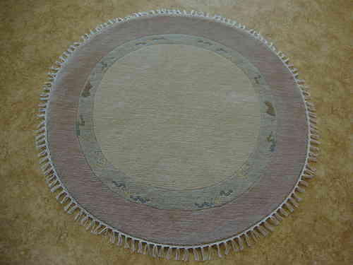 Tibet Nepal Rund Schurwolle 100cm x 100 cm